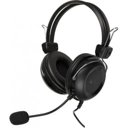 Гарнитура проводная A4Tech HU-35, USB, с микрофоном, кабель 2 м, накладная, чёрная