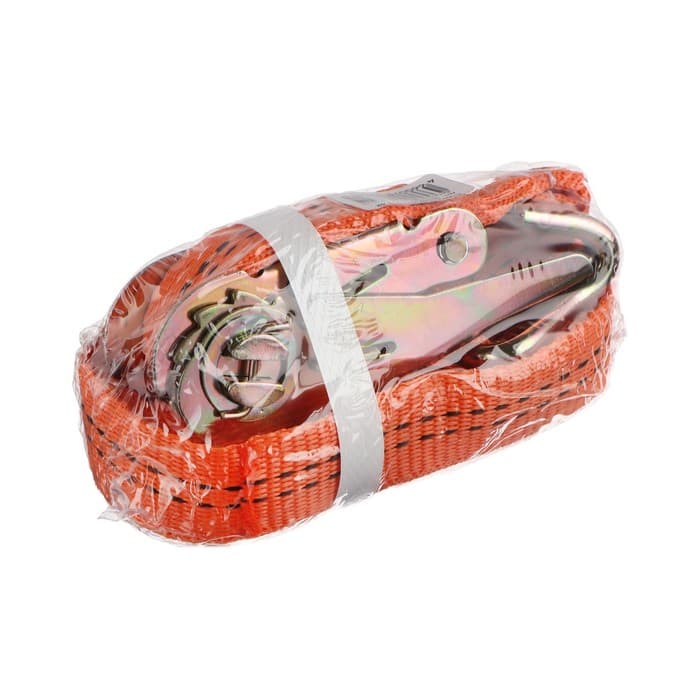 Стяжка груза TORSO с механизмом, 110 мм, ширина ленты 25 мм, нагрузка 200/400 кг, длина 4 м