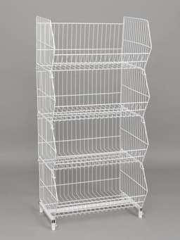 Горка-накопитель из четырёх корзин, 63×43×120, белая