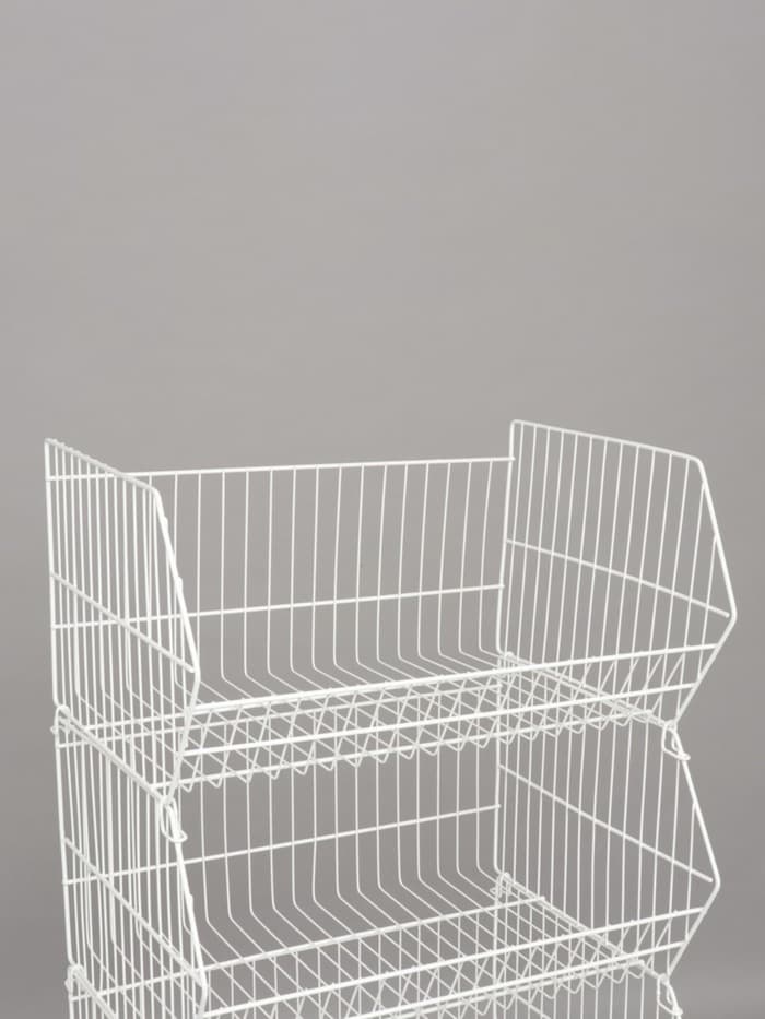 Горка-накопитель из четырёх корзин, 63×43×120, белая