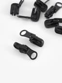 Бегунок автоматический для водонепроницаемой молнии «Спираль», реверсивный, №7, 10 шт., чёрный