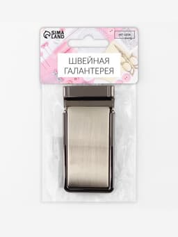 Пряжка для ремня, автоматическая, 7.8×3.5 см, цвет чёрный никель