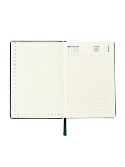 Ежедневник датированный Calligrata, А5, 2026, твёрдая обложка из искусственной кожи «Небраска», 168 листов, зелёный