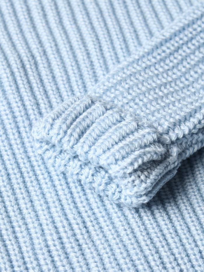 Свитер вязаный для девочки MINAKU: Cozy Winter, голубой, размер 30-32 (110-116 см)