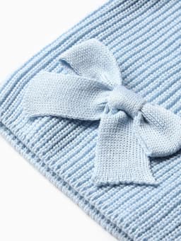 Свитер вязаный для девочки MINAKU: Cozy Winter, голубой, размер 32 (116-122 см)