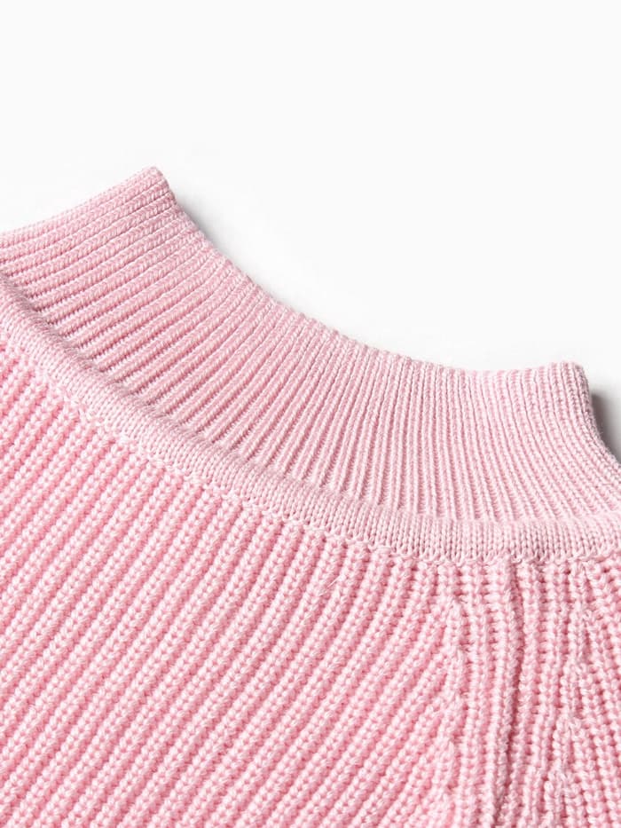 Свитер вязаный для девочки MINAKU: Cozy Winter, розовый, размер 30 (104-110 см)