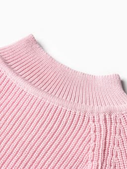 Свитер вязаный для девочки MINAKU: Cozy Winter, розовый, размер 30-32 (110-116 см)