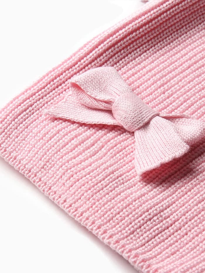 Свитер вязаный для девочки MINAKU: Cozy Winter, розовый, размер 30-32 (110-116 см)