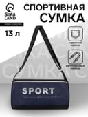 Сумка спортивная Sport, на молнии, боковой карман/сетка, регулируемый ремень, маленький размер, чёрная