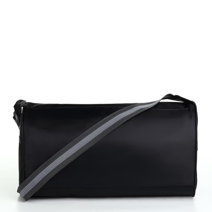 Сумка спортивная Sport, на молнии, боковой карман/сетка, регулируемый ремень, маленький размер, чёрная