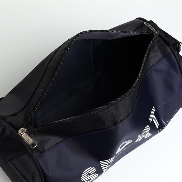 Сумка спортивная Sport, на молнии, боковой карман/сетка, регулируемый ремень, маленький размер, чёрная