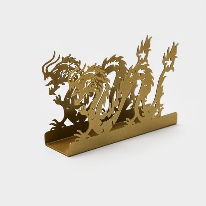 Салфетница Magistro «Дракон», 14×4×9 см, золотая