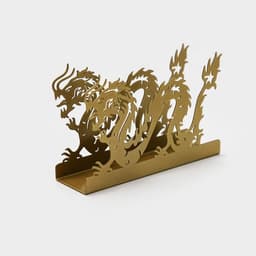 Салфетница Magistro «Дракон», 14×4×9 см, золотая