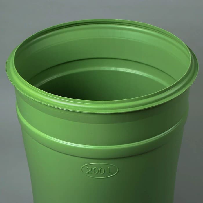 Бочка - бак пищевая «Помощник», 200 л, горловина 59 см, пластиковая, с крышкой, МИКС