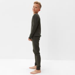 Термобелье для мальчика (лонгслив, легинсы), хаки, рост 158 см