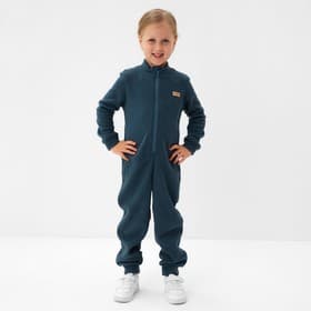Комбинезон флисовый детский MINAKU, тёмно-серый, рост 116 см