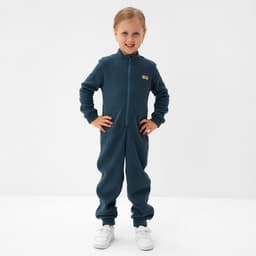 Комбинезон флисовый детский MINAKU, тёмно-серый, рост 116 см