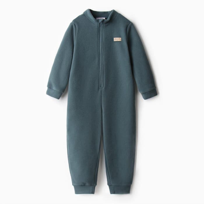 Комбинезон флисовый детский MINAKU, тёмно-серый, рост 116 см