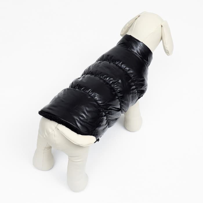 Куртка для собак «Блеск», 3XL (ДС 50, ОГ 68, ОШ 44 см), чёрная