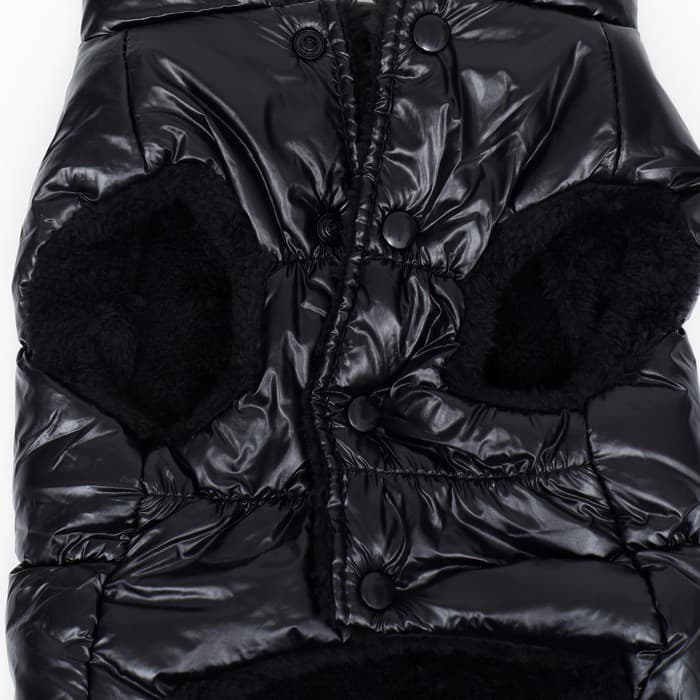 Куртка для собак «Блеск», 3XL (ДС 50, ОГ 68, ОШ 44 см), чёрная