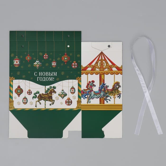 Коробка подарочная для сладостей «С Новым годом!», 10×18×14 см