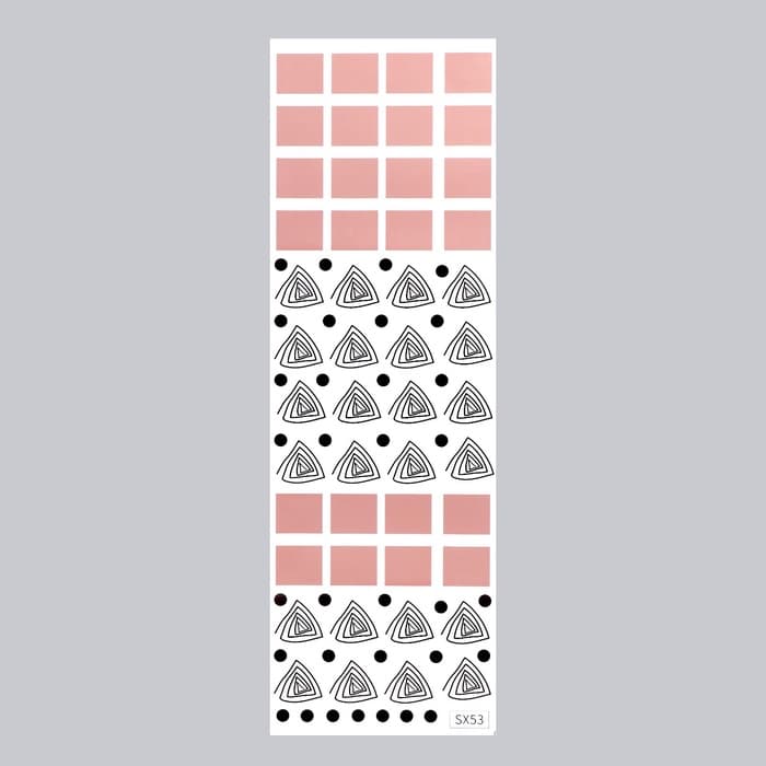 Наклейка интерьерная цветная «Геометрия: точки и квадраты», пластик, 30×90 см