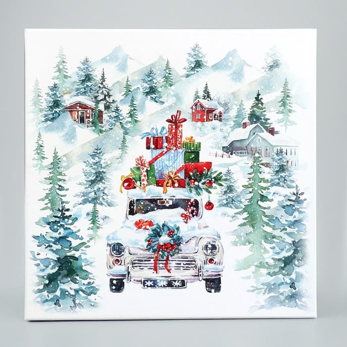 Коробка подарочная «С Новым годом!», 26×26×14 см