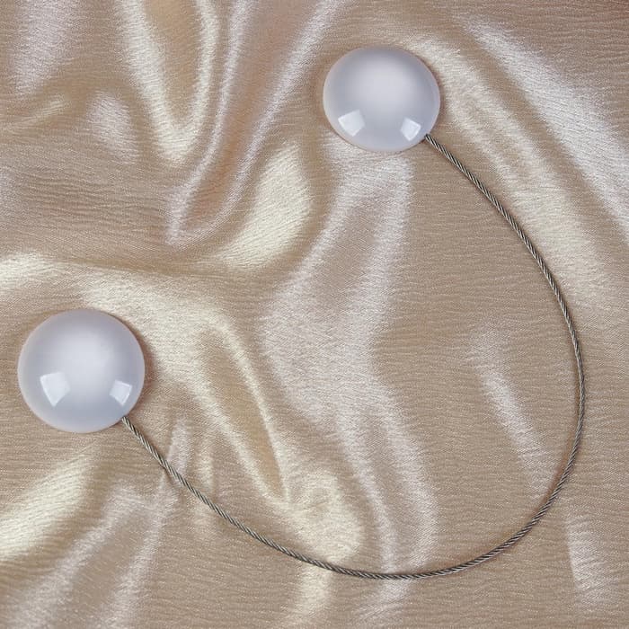 Подхват для штор «Переливы», d=3.8 см, белый, серый