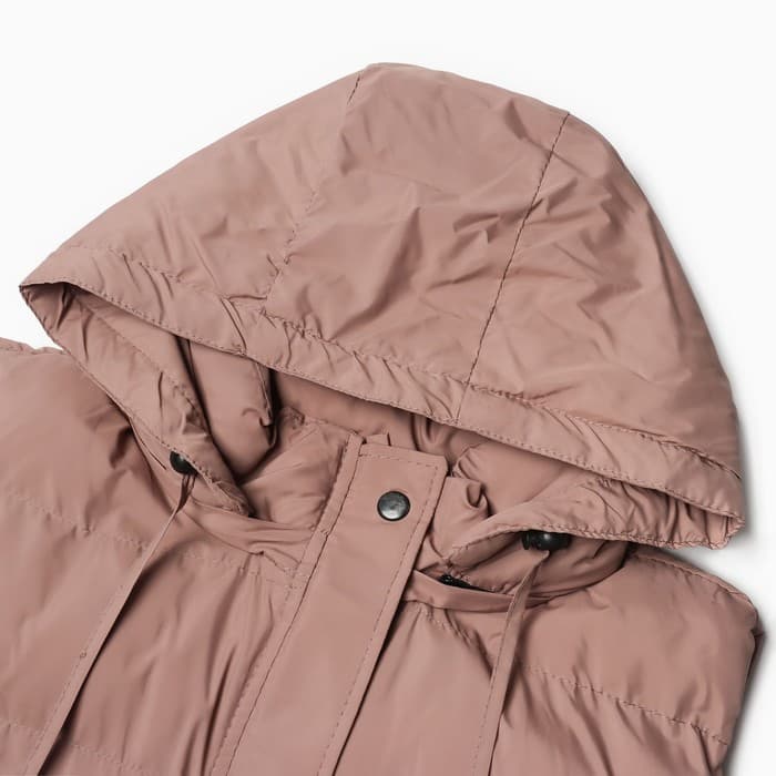 Жилет женский утеплённый, коричневый, размер 60