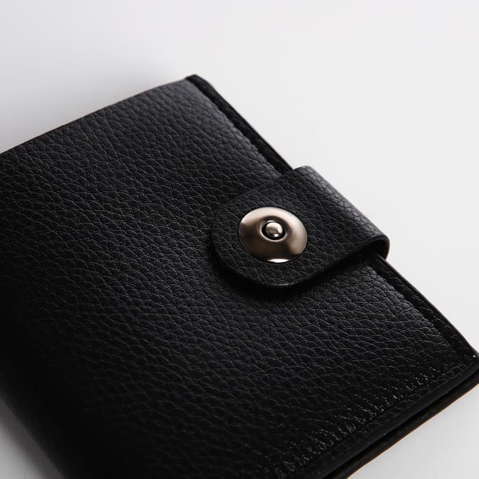 Портмоне мужское, 3 отделения, на магните, чёрное