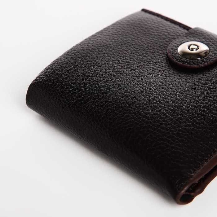 Портмоне мужское, на магните, коричневое