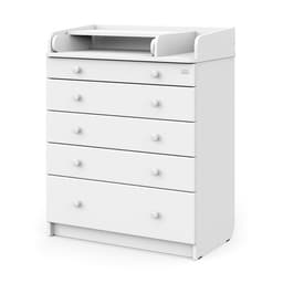Комод пеленальный детский Maks 800/5, 80×47×101 см, 5 ящиков, с органайзером, МДФ/ЛДСП, цвет белый