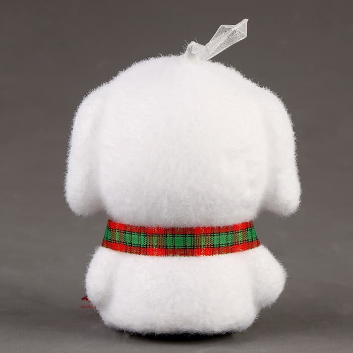 Ёлочная игрушка - подвеска из пенопласта «Собака» с колокольчиком, 9 см