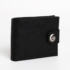 Портмоне мужское, на магните, отдел для купюр, для карт, для монет, чёрное