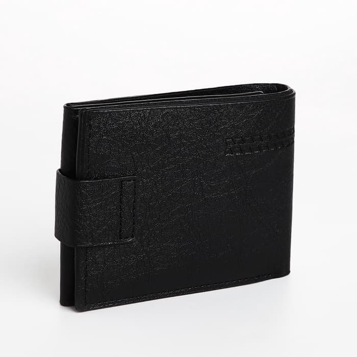 Портмоне мужское, на магните, отдел для купюр, для карт, для монет, чёрное