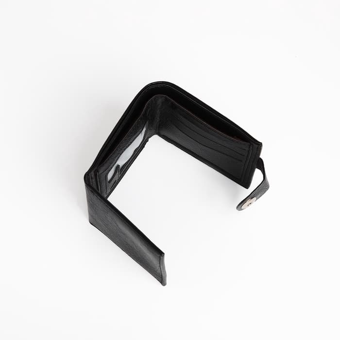 Портмоне мужское, на магните, отдел для купюр, для карт, для монет, чёрное