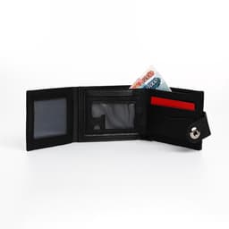 Портмоне мужское, на магните, отдел для купюр, для карт, для монет, чёрное