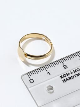 Основа для кольца регулируемая, безразмерная с платформой (набор 5 шт.), 8 мм, цвет золото