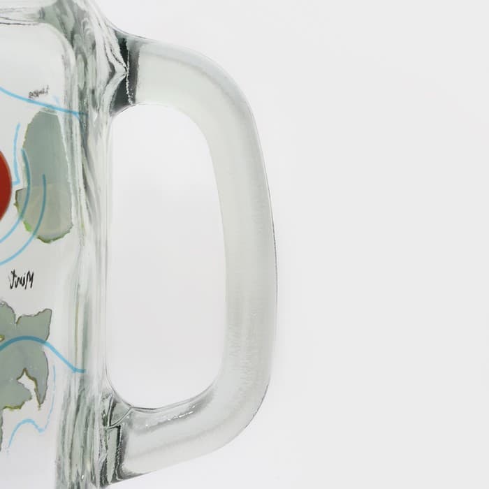 Кружки Доляна «Летняя прохлада»,450 мл, набор 2 шт.: 2 кружки с крышками и трубочками, стекло, прозрачные