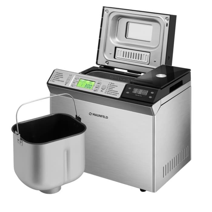 Хлебопечь MAUNFELD MBM-900DSS, 615 Вт, 13 программ, 900 г, нержавеющая сталь