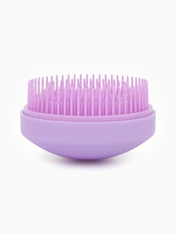 Расчёска массажная, круглая, складная, с зеркалом, d=7.5 см, в коробке, сиреневая