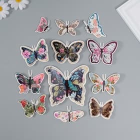 Набор магнитов на холодильник «Цветочные», 12 шт., картон, h=4-10 см