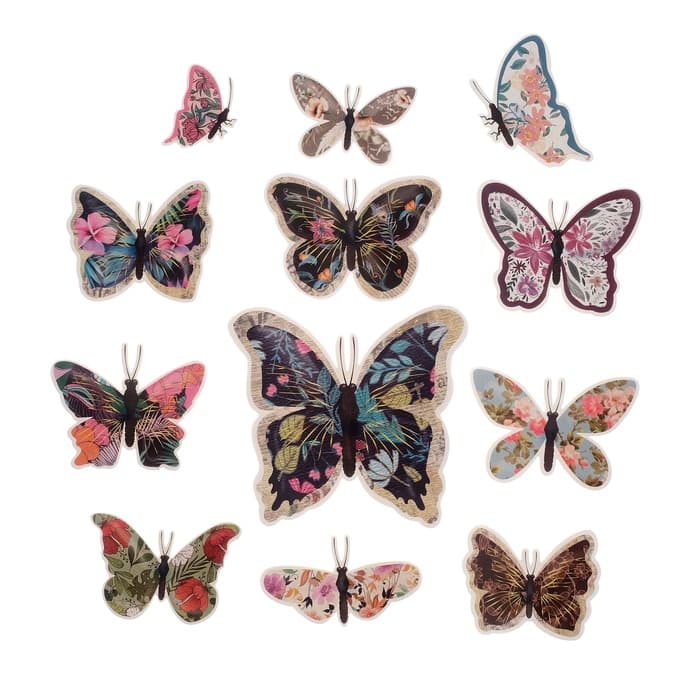 Набор магнитов на холодильник «Цветочные», 12 шт., картон, h=4-10 см