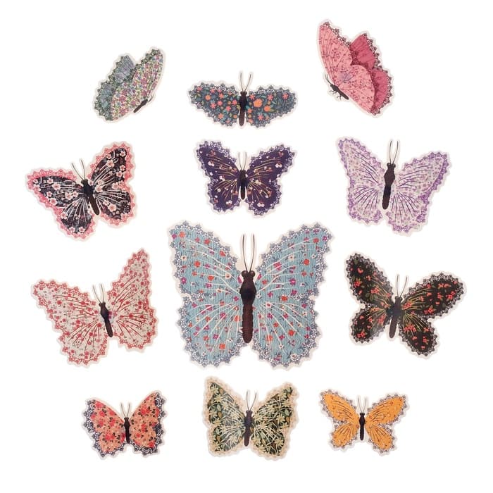 Набор магнитов на холодильник «Цветочки. Ситец», 12 шт., картон, h=4-10 см