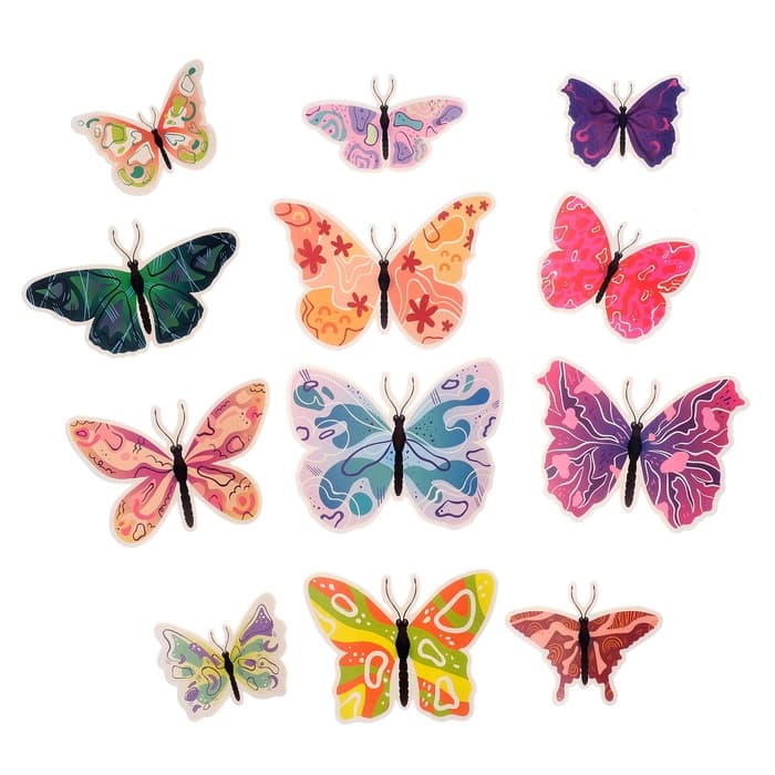 Набор магнитов на холодильник «Абстракция», 12 шт., картон, h=4-10 см