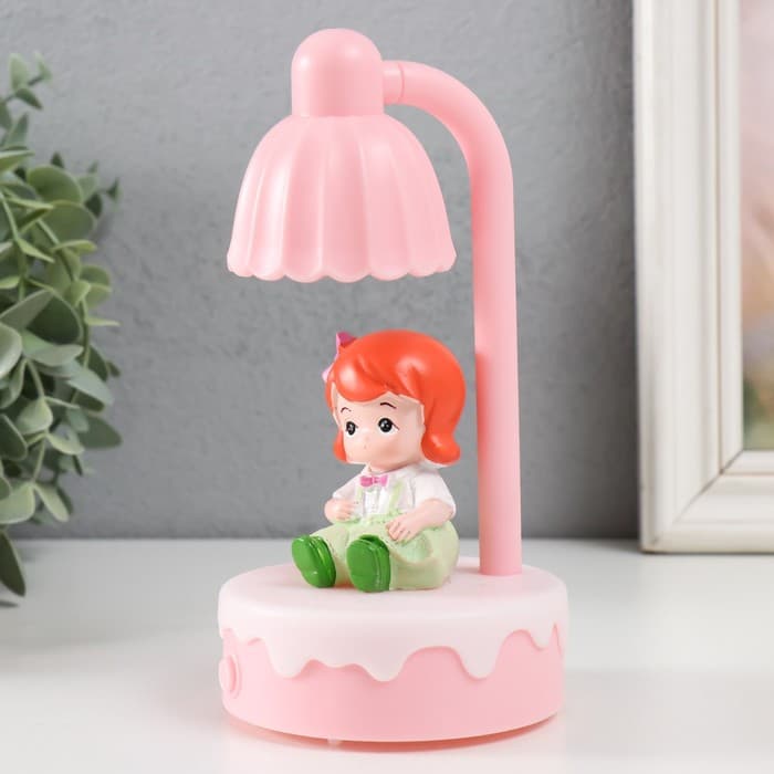 Фигурка светящаяся «Малыш или Малышка под лампой», полистоун, 8×8×16 см, МИКС