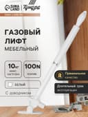 Газовый лифт ТУНДРА GG100WH, 100N, с доводчиком, белый