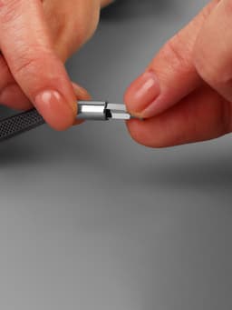 Наконечник для шнура цилиндр, d=6×15 мм, 4 шт., цвет серебряный