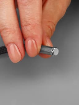 Наконечник для шнура цилиндр, d=6×15 мм, 4 шт., цвет серебряный