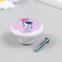 Фурнитура для шкатулки, ручка «Космонавт с воздушными шариками», керамика, металл, 3.8×3.8 см